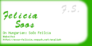 felicia soos business card